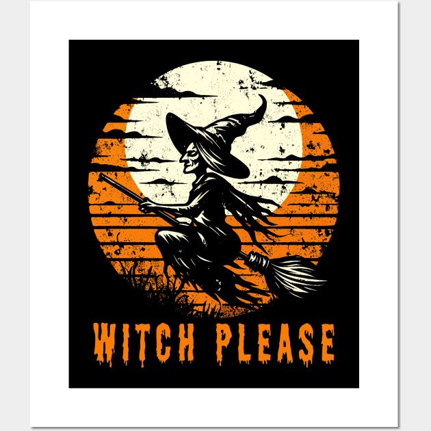 Stylish Witch Please Halloween Shirt - Witchy Women's Witchcraft Apparel Wall Art by Klimek Prints